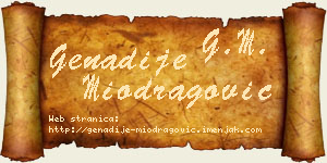 Genadije Miodragović vizit kartica